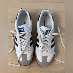 Adidas White and Black Samba Sneakers